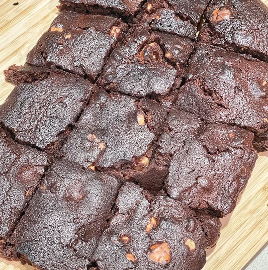 Hormone Friendly Double Choc Fudgey Hazelnut Brownies! (V, GF, P)